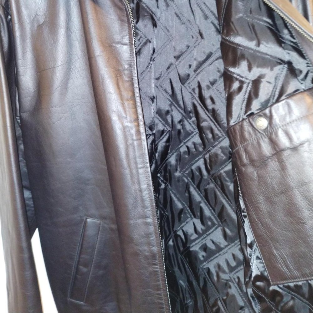 GAP - Leather Jacket - Brown - Size L - Picture 5 of 8